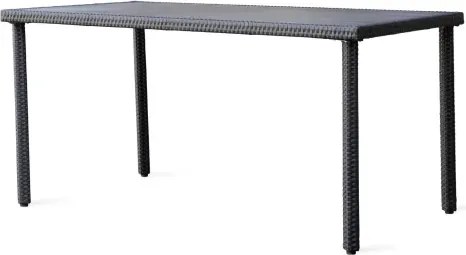 Obdĺžnikový záhradný stôl Alford 150x90 cm, černý%