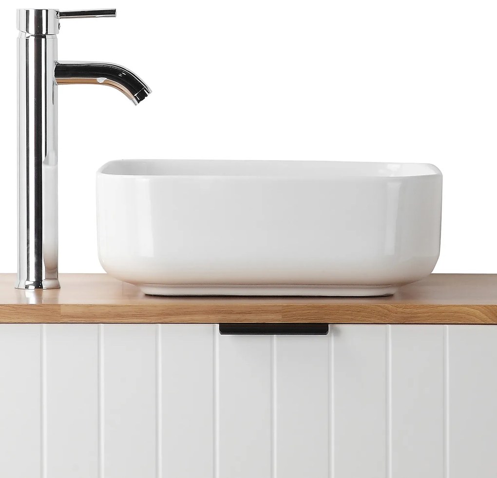 Umývadlo na dosku Houseland Lavio 80 cm biele
