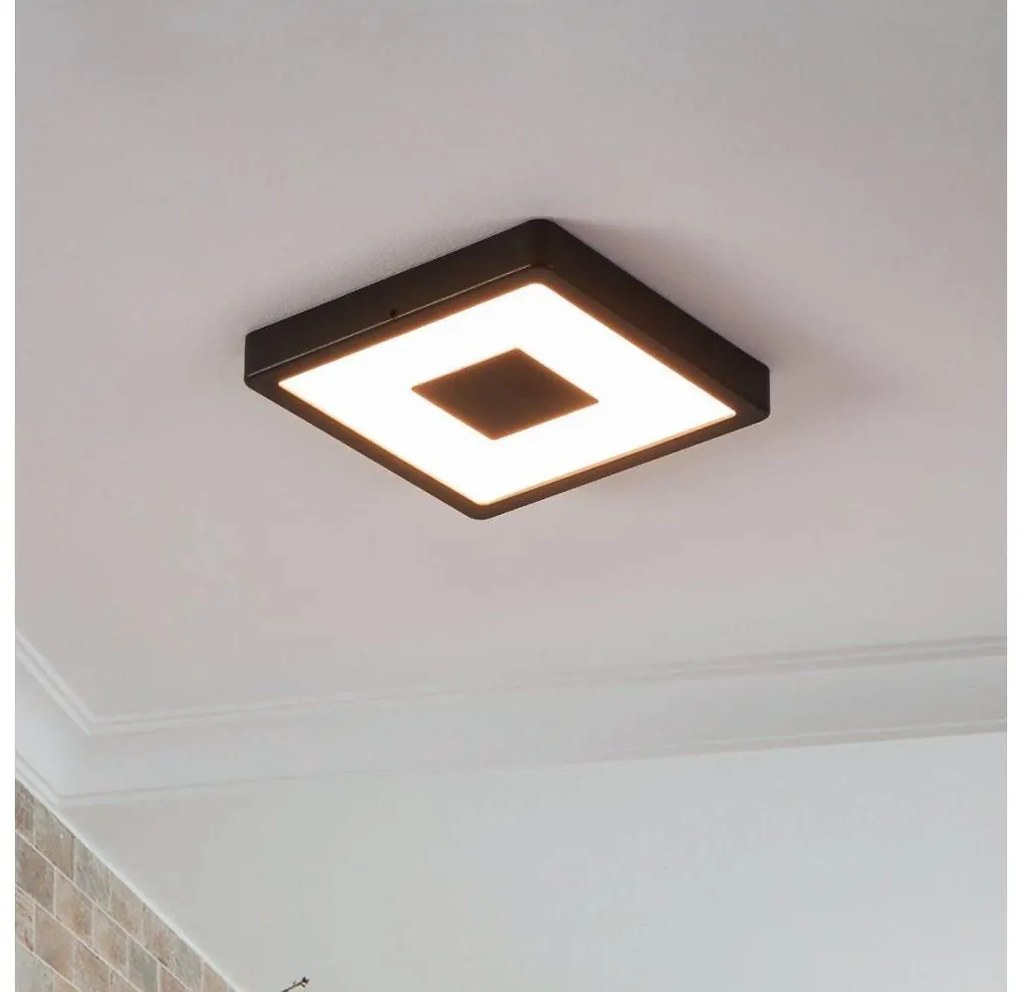 Eglo 900283 - LED Vonkajšie stropné svietidlo IPHIAS LED/17W/230V IP44 čierna EG900283