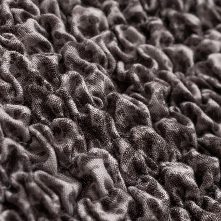 Bielastické poťahy MARMO hnedé kreslo s drevenými rúčkami (š. 40 - 70 cm)