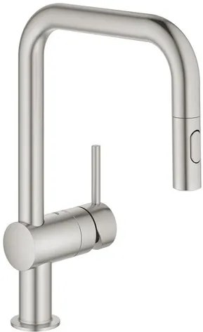 Grohe Minta drezová batéria s vyťahovacou spŕškou, 2 prúdy supersteel 32322dc2 G32322DC2