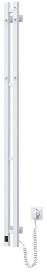 Elektrický sušiak na uteráky s termostatom SILOUETTE 200W/230V 150,6 cm IP44 biely pravý