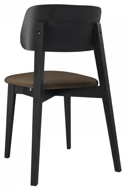 Čalúnená jedálenská stolička KT63/C, Dostupné poťahy: Magic Velvet 2217, Farby: czarny