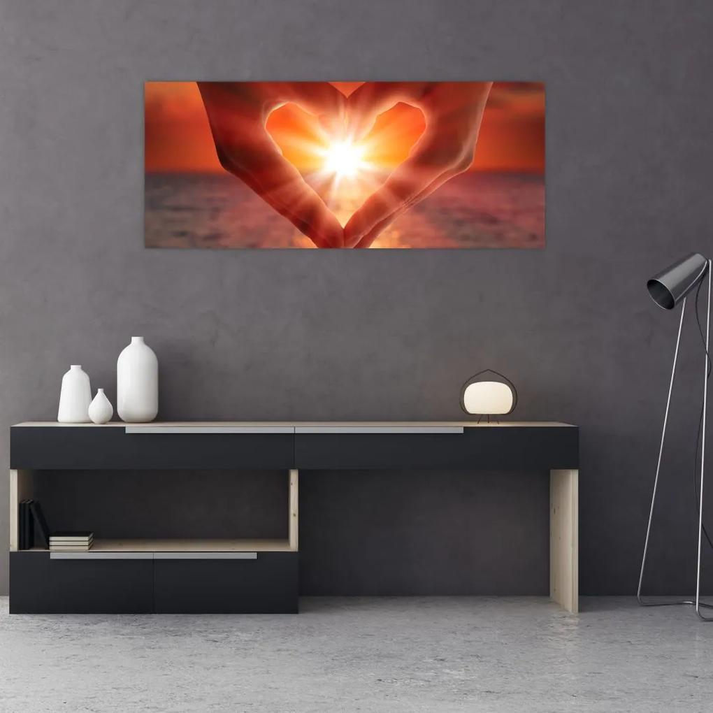 Obraz - Slnko v srdci (120x50 cm)