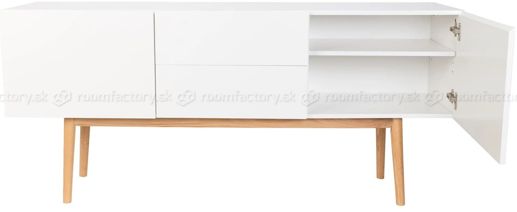Zuiver High On Wood 2DR 2DO biela komoda