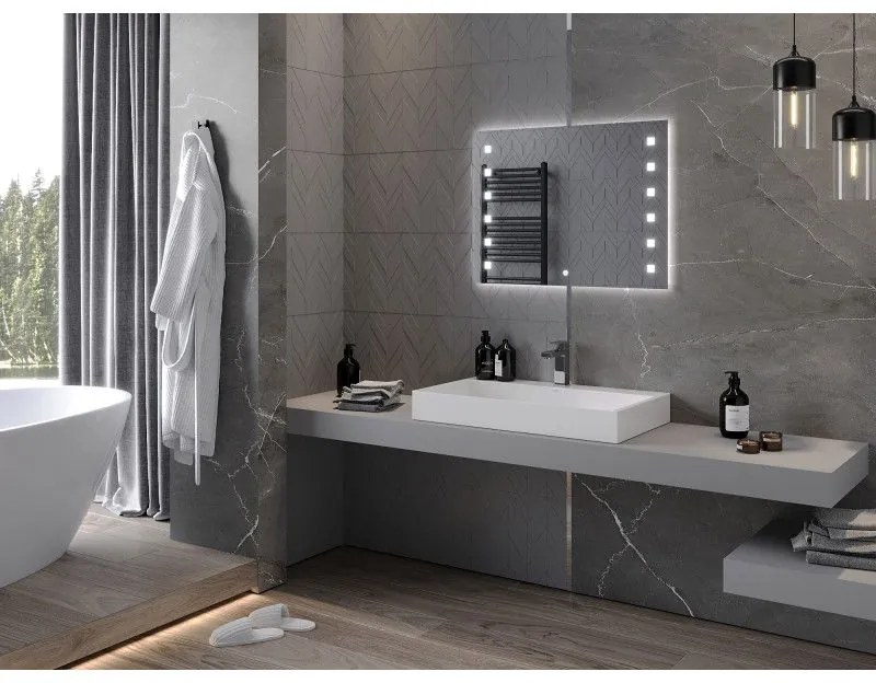 Mexen Ner, LED kúpeľňové zrkadlo s podsvietením 80x60 cm, 6000K, ochrana proti zahmlievaniu, 9809-080-060-611-00