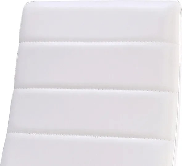 Jedálenská stolička Zita, biela ekokoža