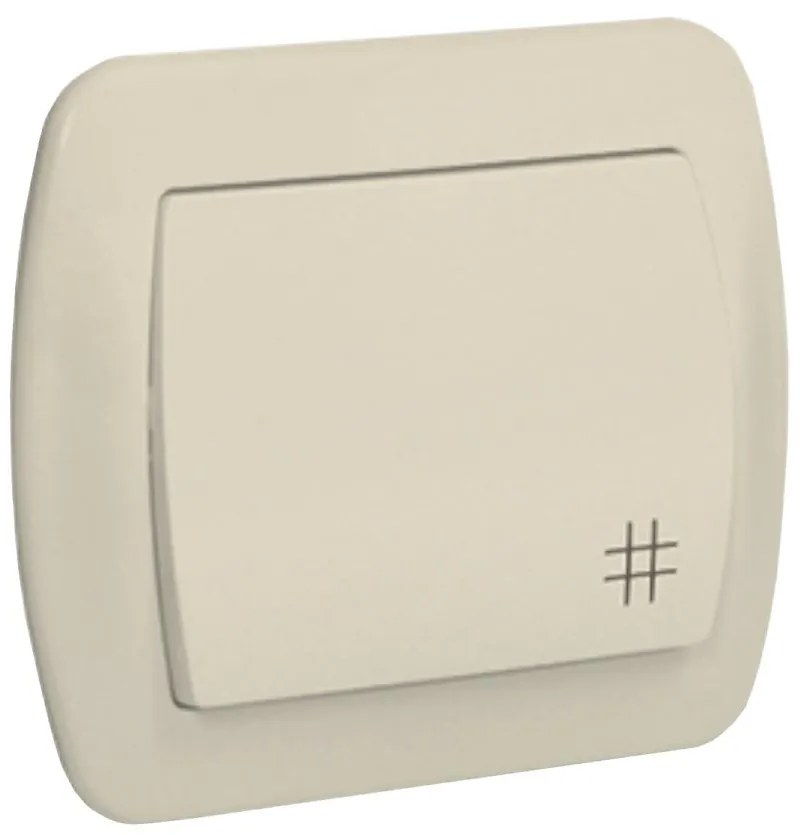 AW7 krížový vypínač béžový