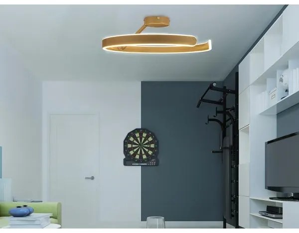 LED Stmievateľný prisadený luster LED/72W/230V 3000-6500K zlatá + diaľkové ovládanie