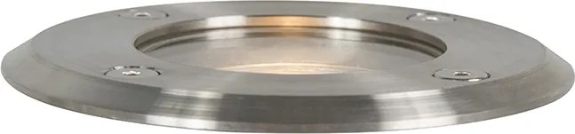 Sada 6 vonkajších zemných bodových svetiel oceľ 11cm IP67 - Basic Round