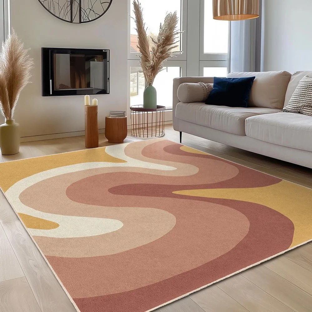 Okrovožltý/staroružový prateľný koberec 60x100 cm Strawberry Creamsicle – Mila Home