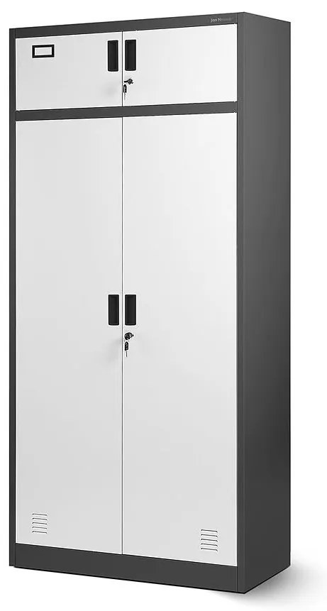Kancelárska skriňa Borys kovová antracit/biela