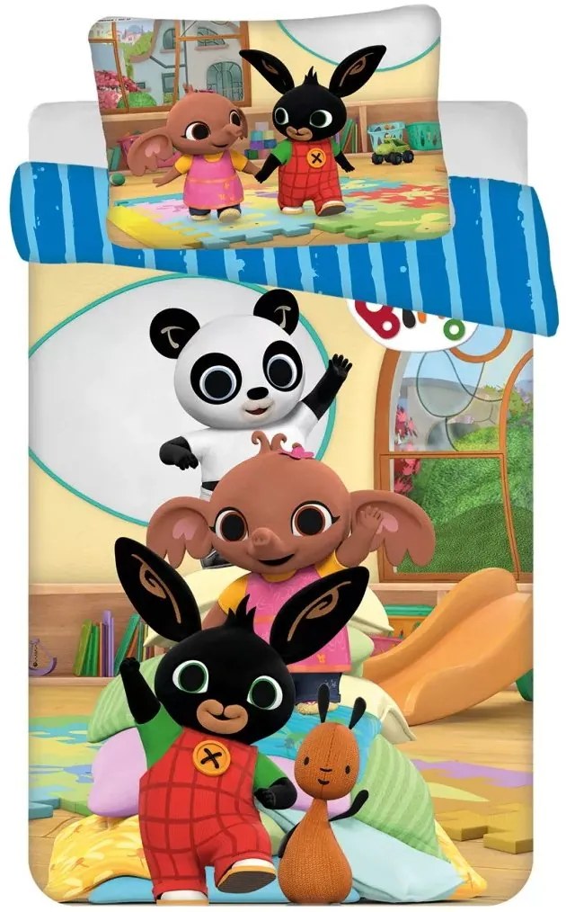 Obliečky do detskej postieľky Zajačik Bing a jeho kamaráti - 100% bavlna - 40 x 60 cm + 100 x 135 cm