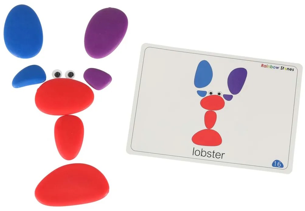 KIK Kreativní oblázky barevné montessori puzzle