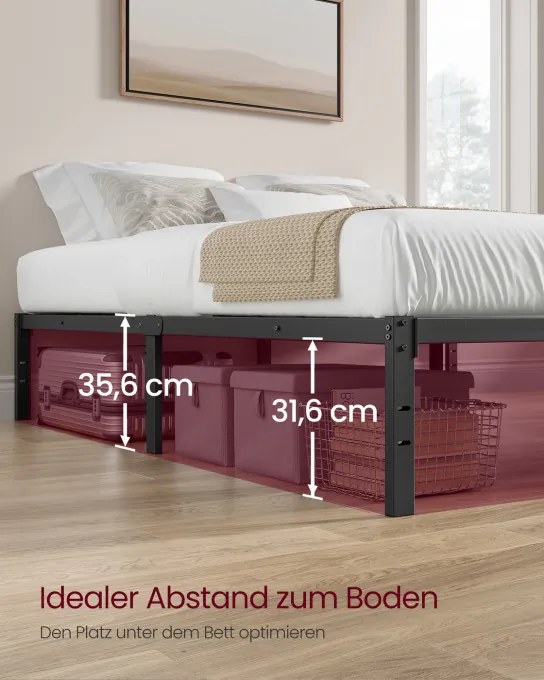 Kovová manželská posteľ 180 cm RMB030BD01