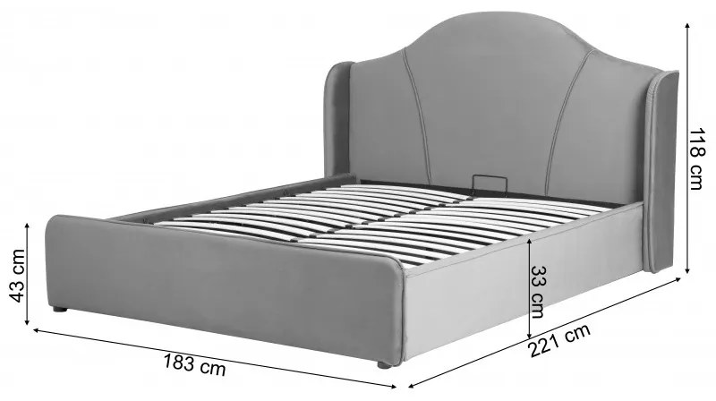 Čalúnená posteľ Sunrest II 160x200 medená