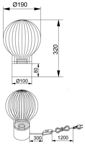 Reality - Stolná lampa DAVE 1xE27/40W/230V