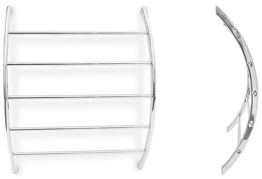 Nástenný chrómový vešiak na 5 uterákov Relaxdays – 70 cm (RD10019258)