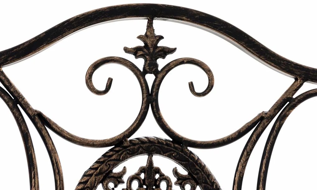 Súprava kovových stoličiek a stola Aldeano (SET 2+1) - Bronzová