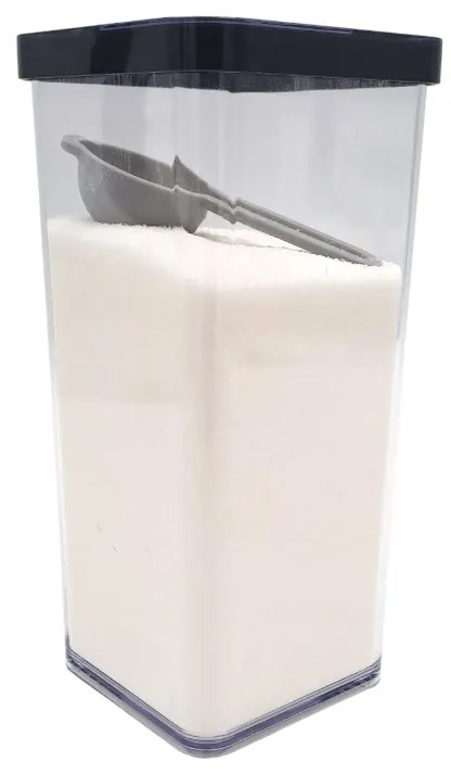 Dóza na potraviny 1,5 l Rotho Loft - LONG Black, černá