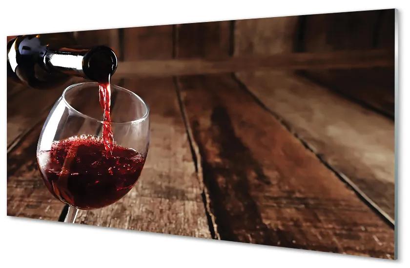 Obraz plexi Dosky poháre na víno 100x50 cm