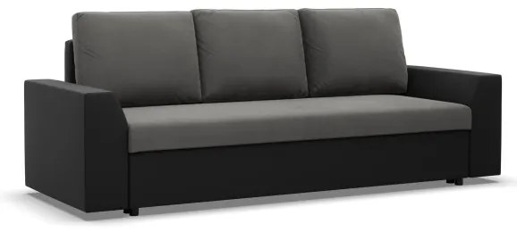 Trojmiestna rozkladacia sedačka LUGO tmavosivá / čierna