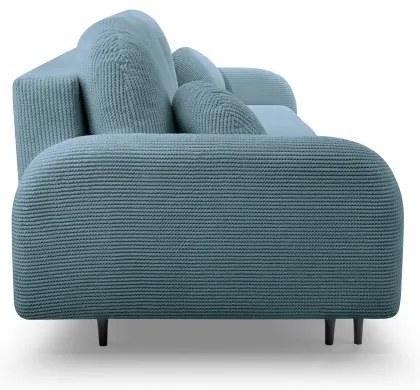 Rozkladacia čalúnená trojmiestna pohovka CLOUDY tyrkysová