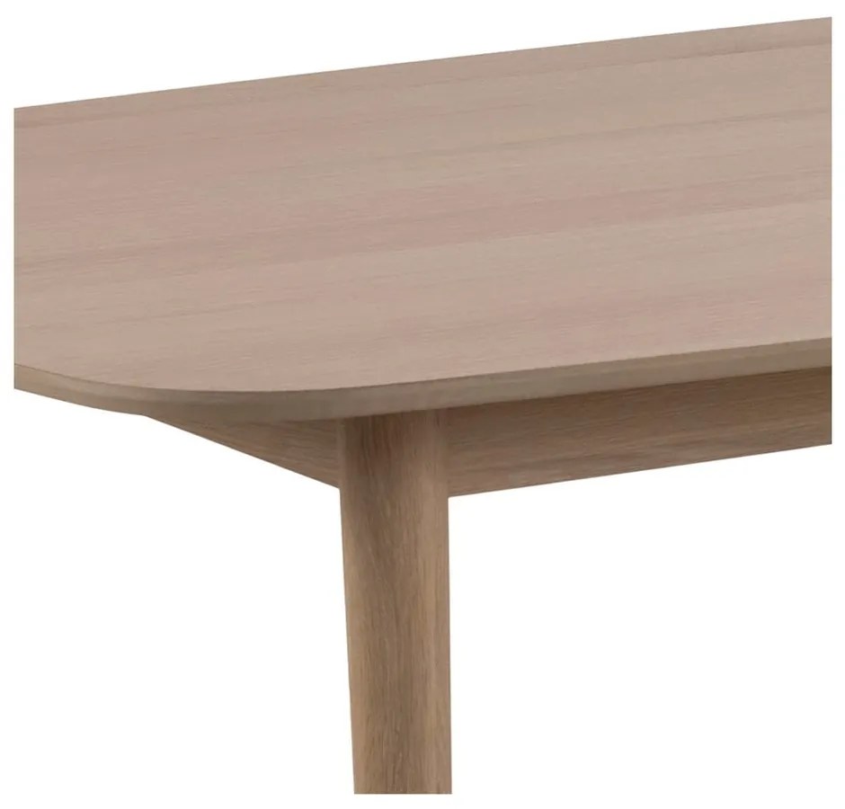 Rozkladací jedálenský stôl s doskou v dubovom dekore 210x100 cm Aston - Actona