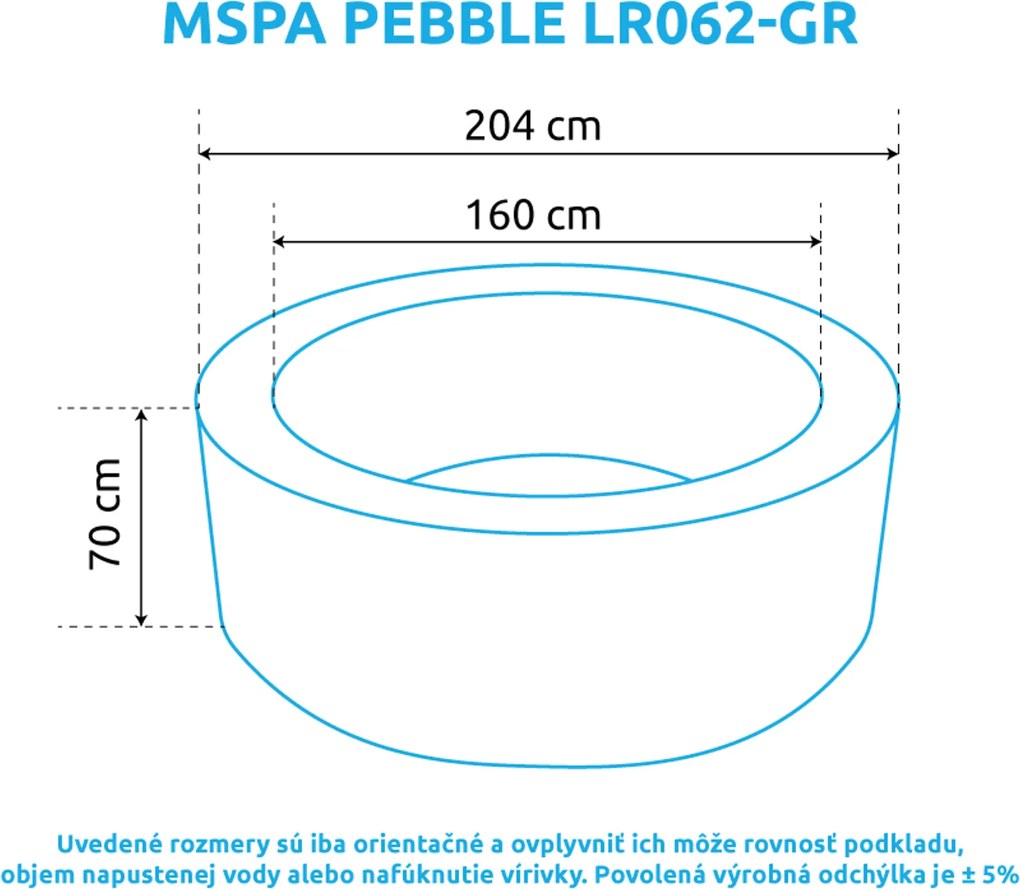 Mspa | Vírivý bazén MSPA Pebble LR062-GR | 11400314