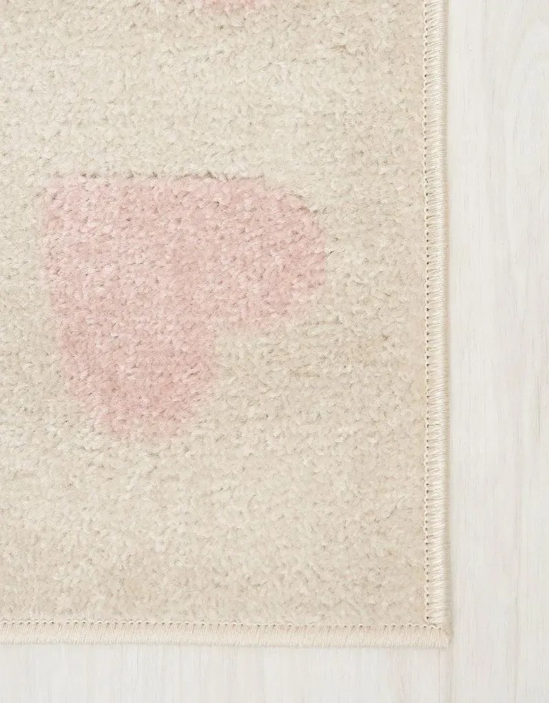 Detský kusový koberec Happy M MYŠKY - ružový