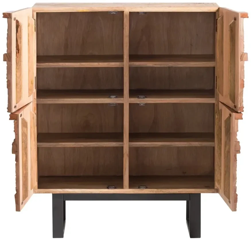 furniture-nabytek.cz - Masívna komoda Highboard v Grónsku z mangového dreva, lakovaná, hnedá