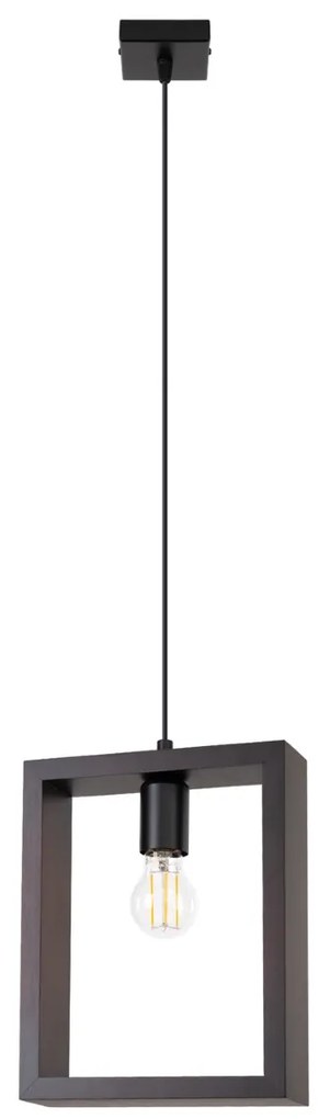 Závesné svietidlo Aries, 1x drevené tienidlo vo farbe wenge