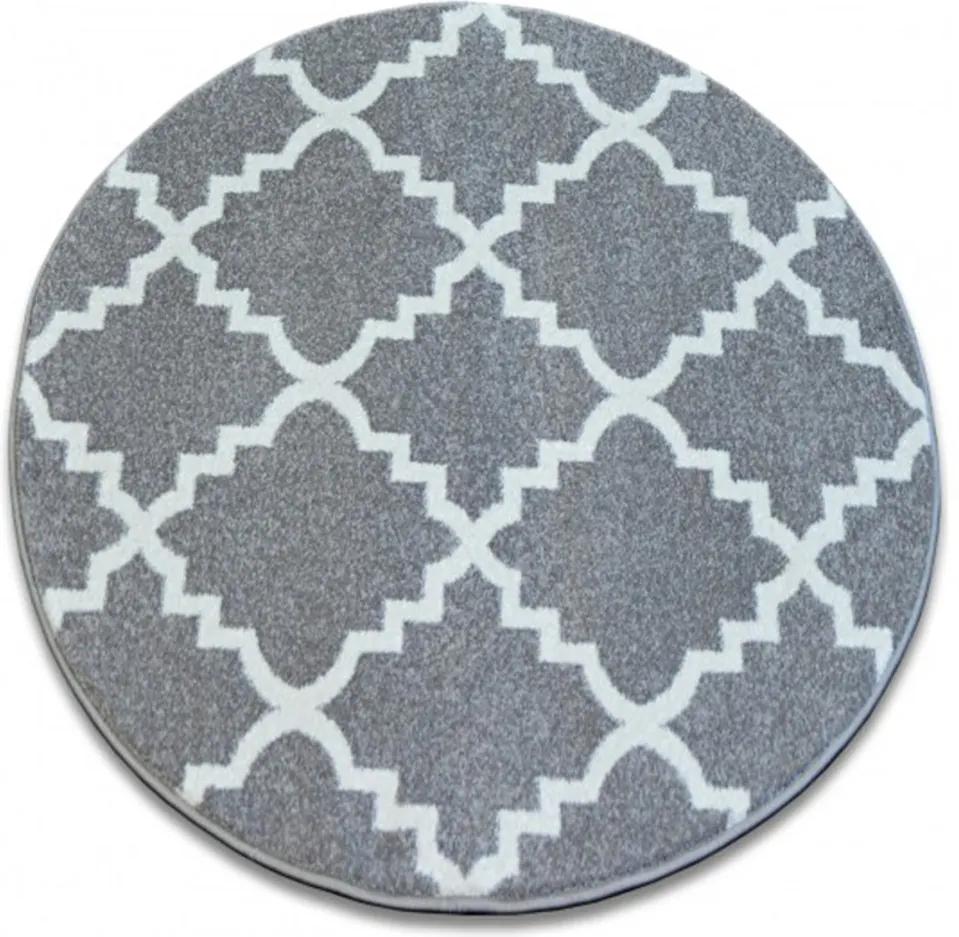 Kusový koberec Mira šedý kruh, Velikosti koło140cm