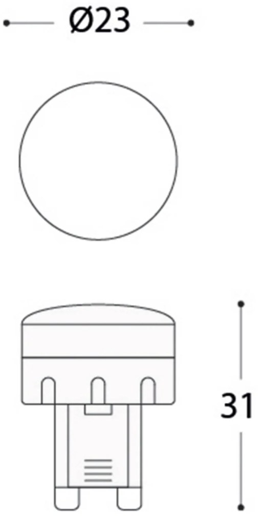 LED žiarovka G9 1,7 W 170 lm, 3 000 K