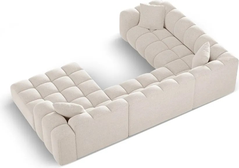 Krémová ženilková rohová pohovka (ľavý roh/do tvaru "U") Treno – Cosmopolitan Design