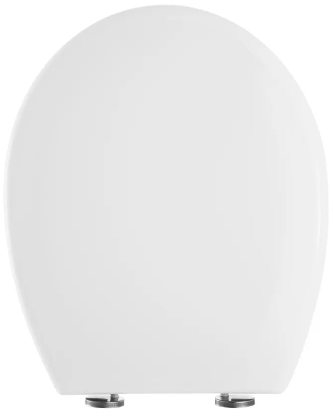 Erga Creta D2, toaletné WC sedátko 435x370mm z polypropylénu s pomalým zatváraním, biela, ERG-GAM-D2