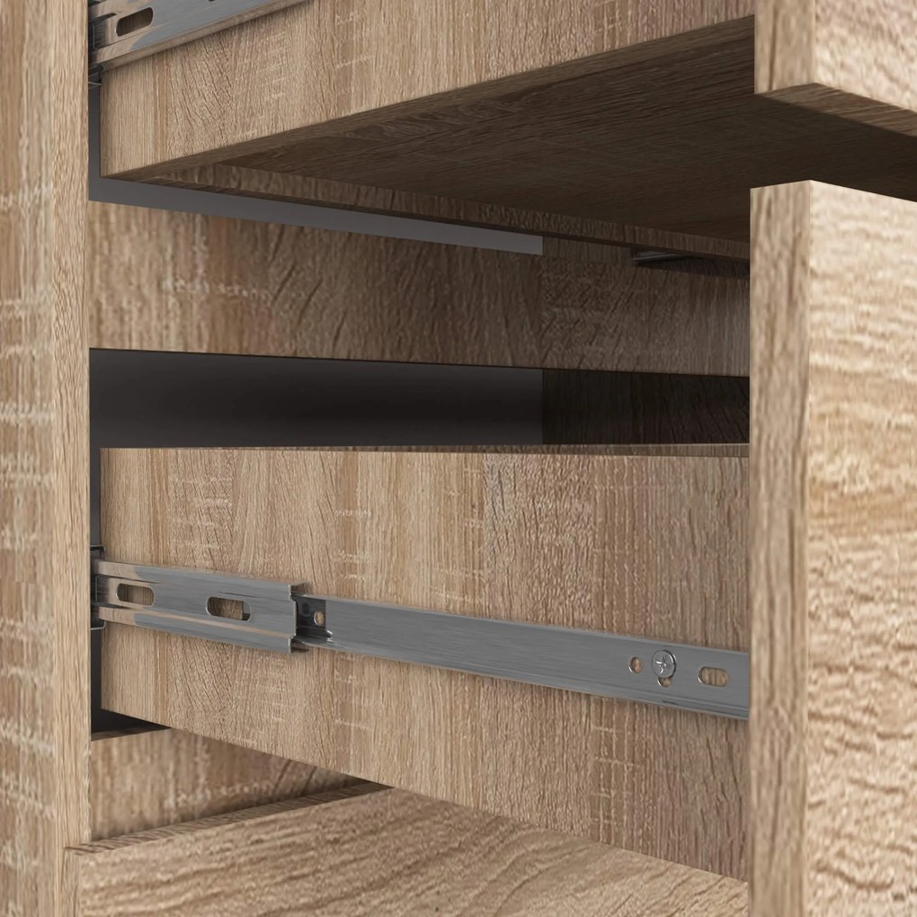 Komoda Kuba 140 cm 10 zásuviek dub sonoma