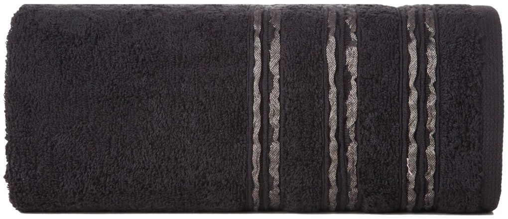 BAVLNENÝ UTERÁK JONAS 50X90 CM ČIERNA