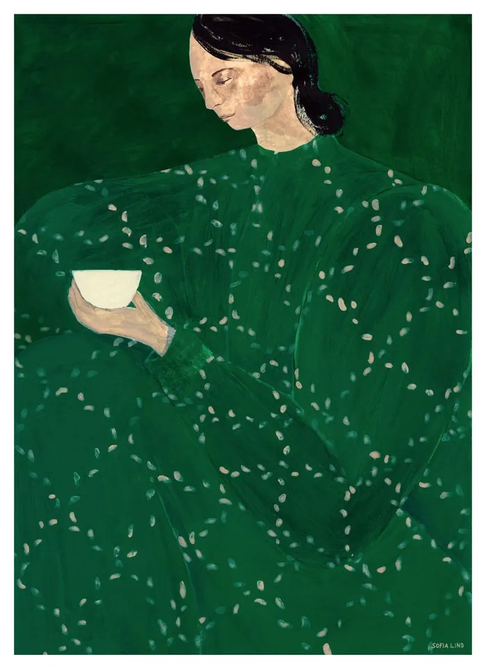 The Poster Club Plagát Coffee Alone At Place De Clichy by Sofia Lind 30x40 cm