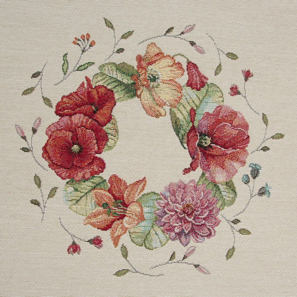 GOBELÍNOVÝ OBRUS NAT 100X100 CM VZOROVANÝ