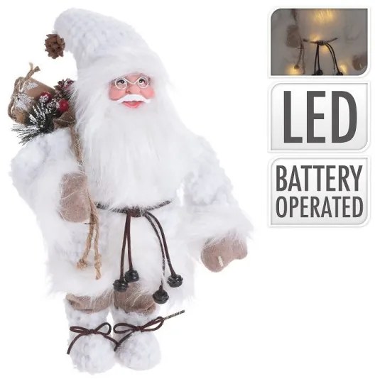 Santa Claus s LED osvetlením 37 cm
