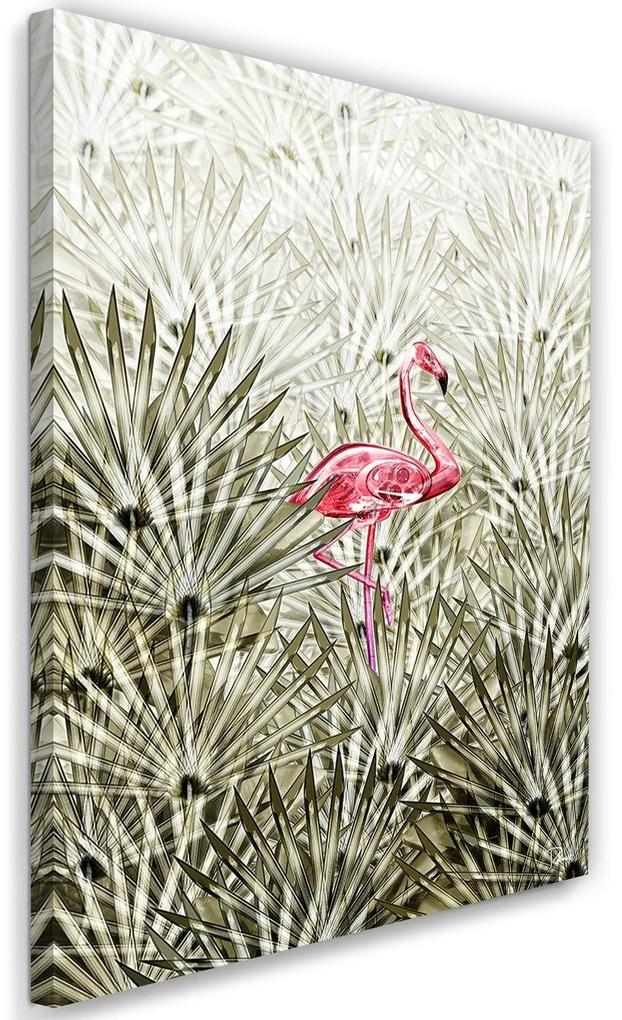 Gario Obraz na plátne Plameniak v džungli - Rubiant Rozmery: 40 x 60 cm