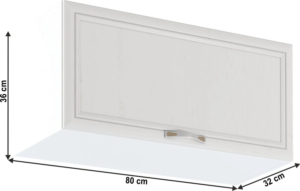Horná kuchynská skrinka Sicilia G80K - biela / sosna Andersen