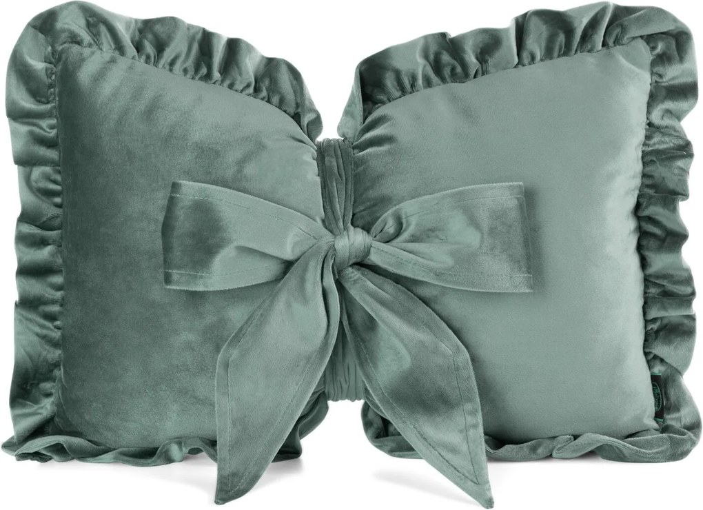 DEKORAČNÝ VANKÚŠ KOKARDA2 45X55 CM MÄTOVÁ