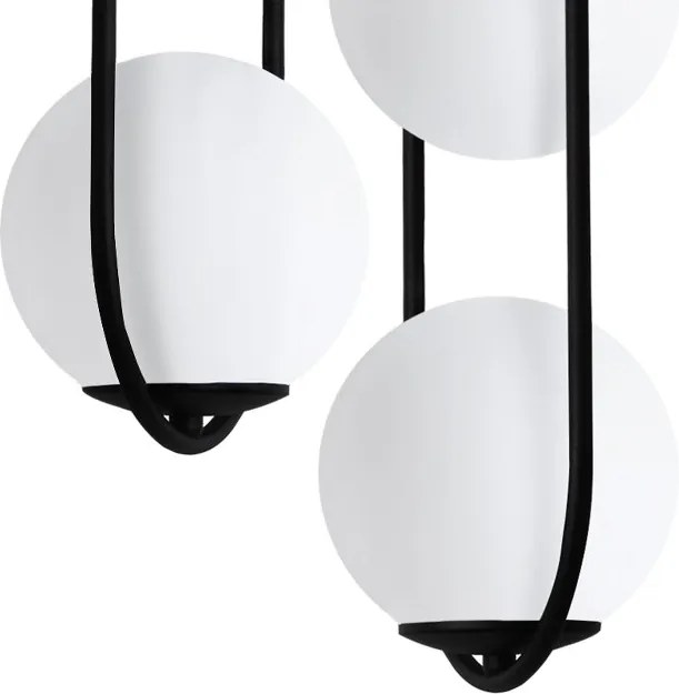 Závesné svietidlo Florence, 2x biele sklenené tienidlo, b, U