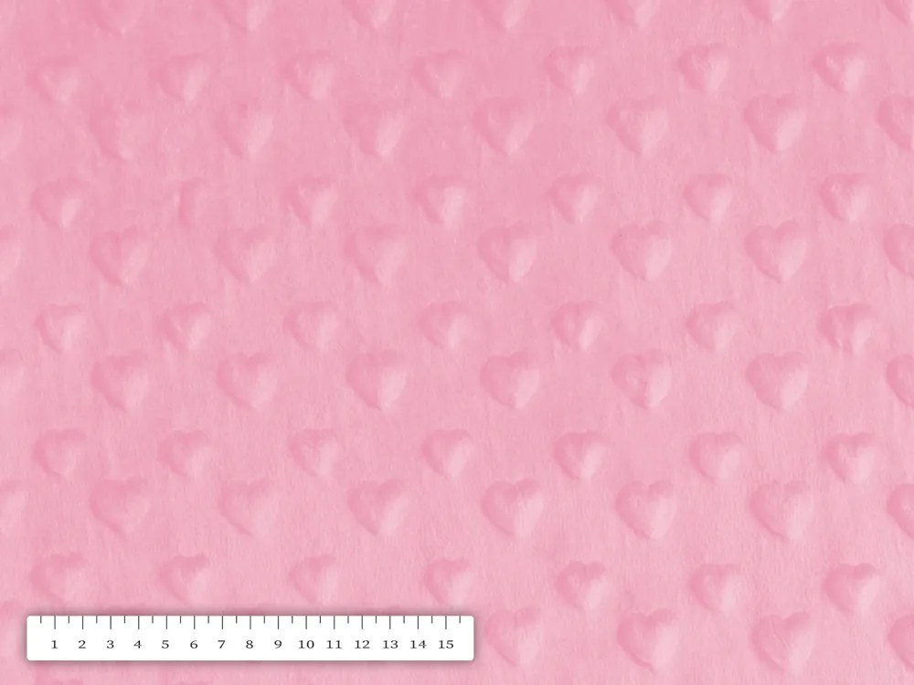 Biante Detská obliečka na vankúš Minky 3D srdiečka MKS-003 Svetlo ružová 50 x 50 cm