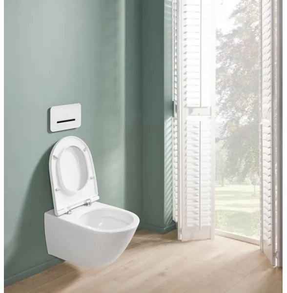 Villeroy & Boch 4670T9R1 - Závesné WC s WC sedátkom SoftClose SUBWAY, keramika/biela
