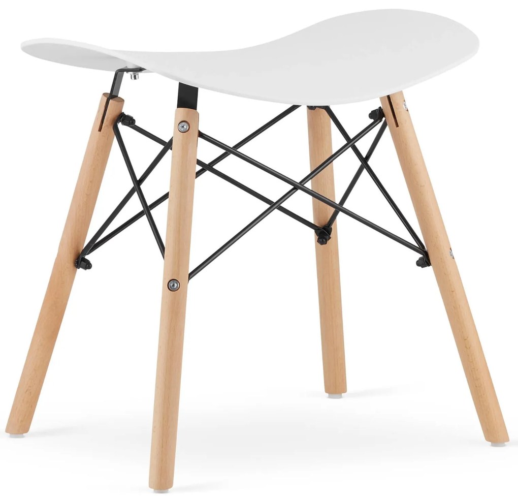 AKCIA Biely taburet KORFU II. akosť