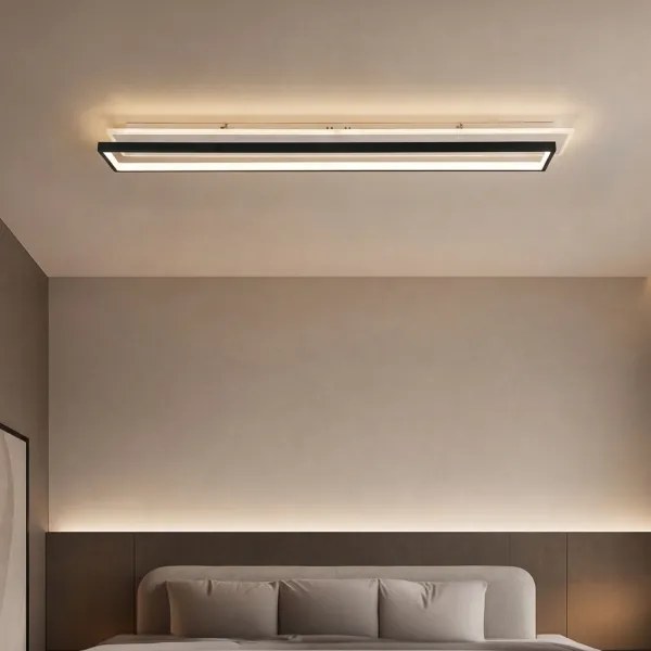 Brilagi - LED stmievateľné stropné svietidlo OUTLINE LED/90W/230V 18x100 cm biela/čierna +DO