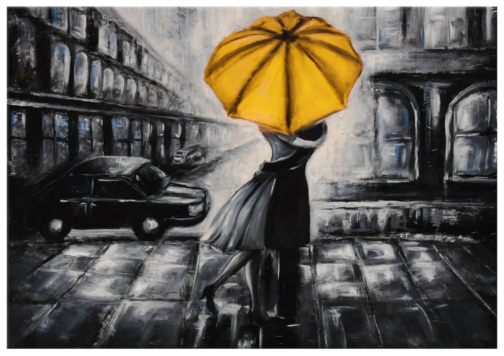 Gario Obraz na plátne Žltý bozk v daždi Rozmery: 90 x 60 cm